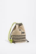 Bimba y Lola Medium Raffia Bucket Bag