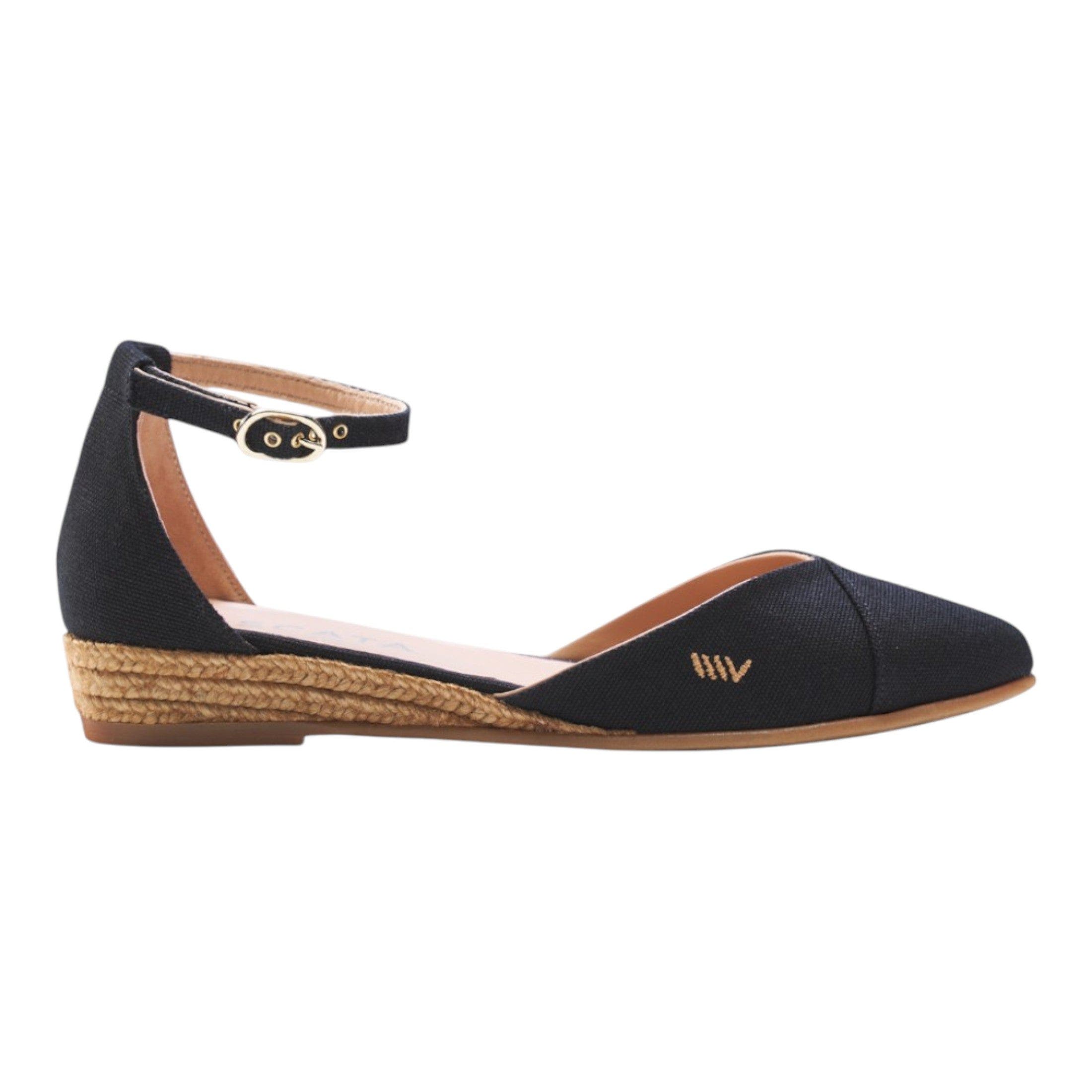 VISCATA Montroig Canvas Espadrille Flats, Alternate, color, Black