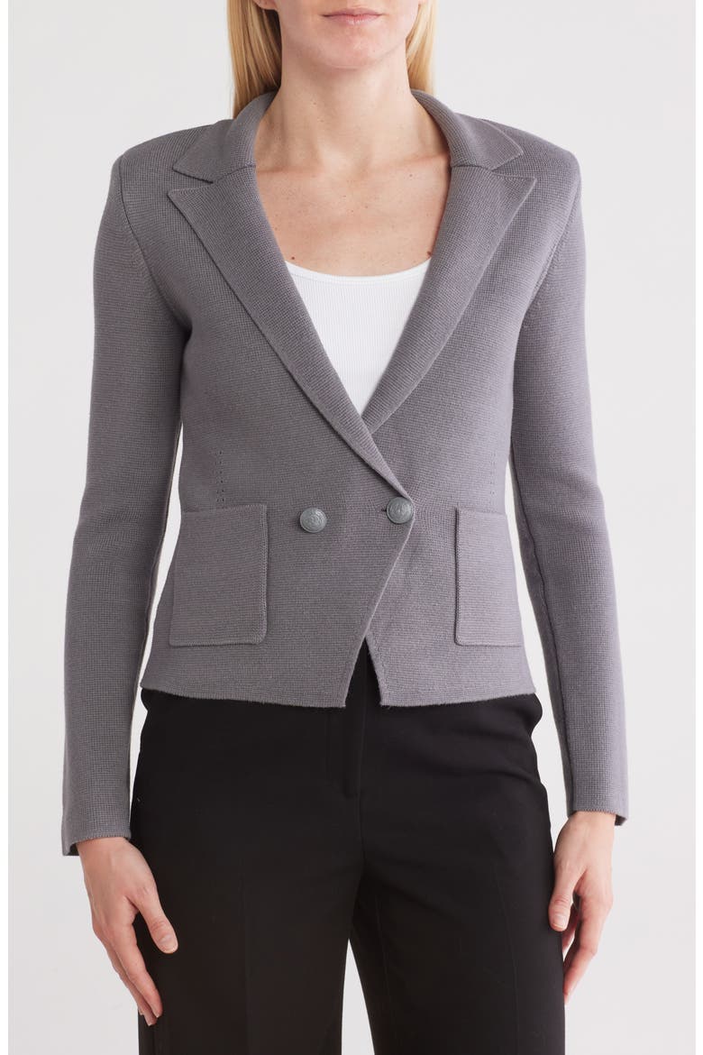 Sofia Cotton Blend Cardigan Blazer, Main, color, SHADOW GRE