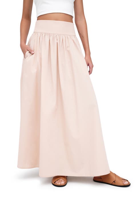 Raven Cotton Poplin Maxi Skirt