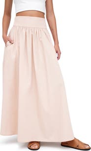 Marcella Raven Cotton Poplin Maxi Skirt
