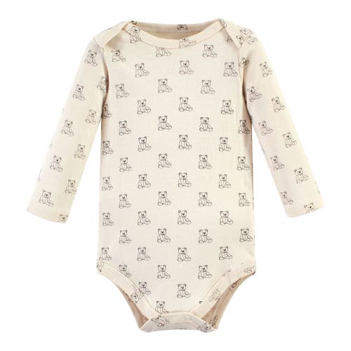 Hudson Baby Cotton Long-sleeve Bodysuits 5-pack In White