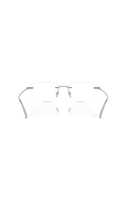 Ferrari 57mm Irregular Optical Glasses In Silver