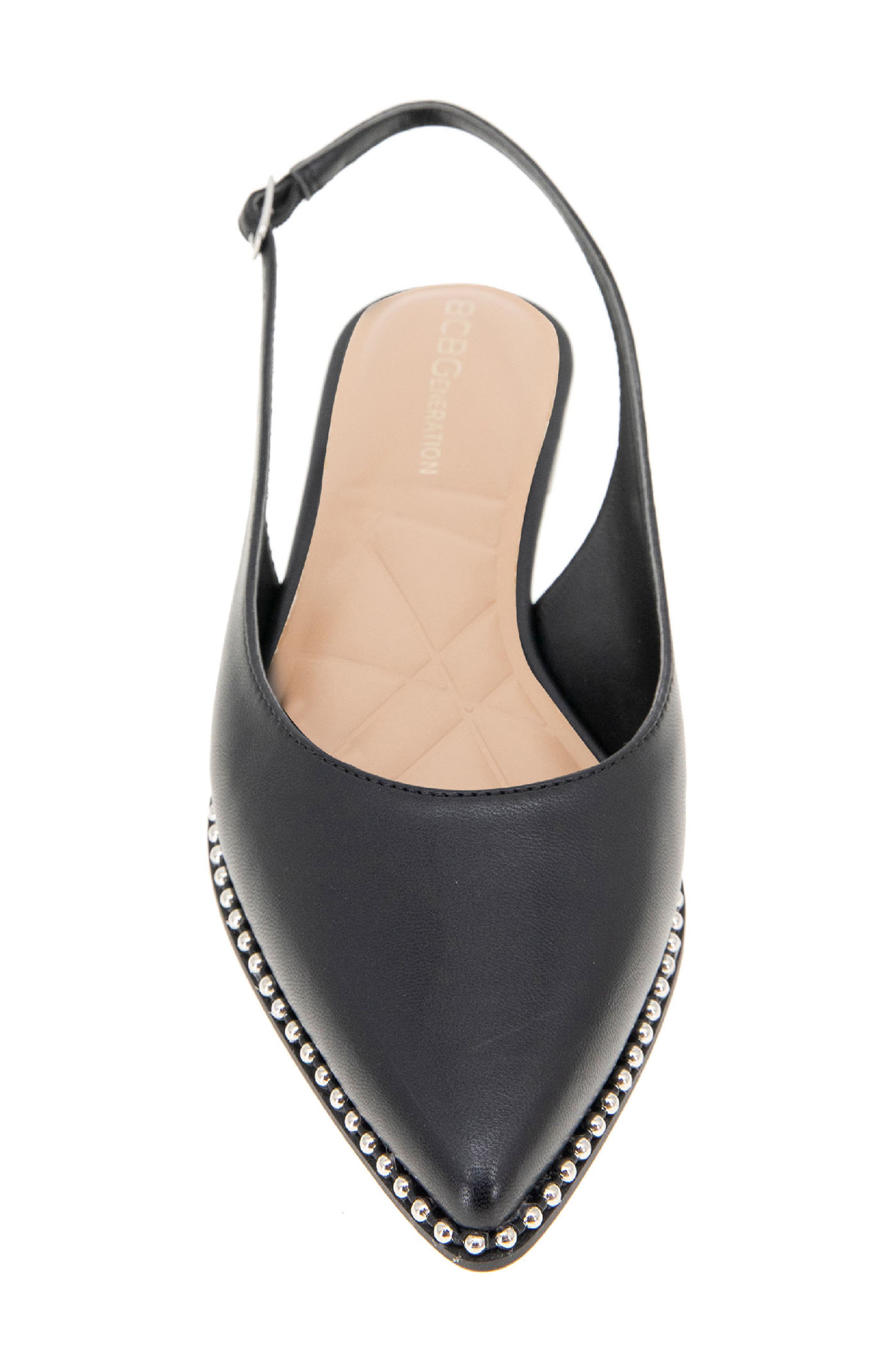 BCBGeneration Valerie Slingback Pointed Toe Flat, Alternate, color, Black
