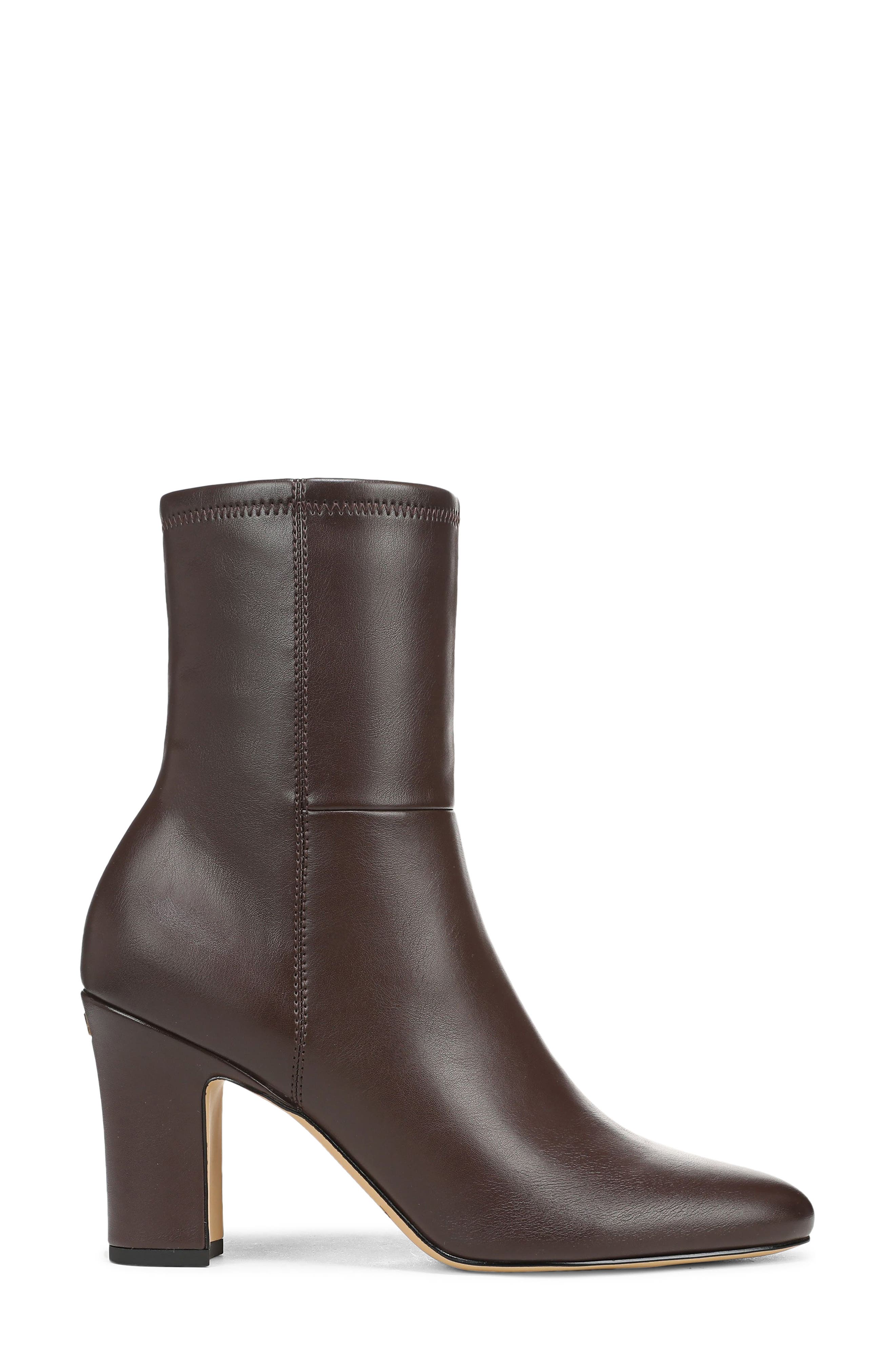 Flexa Jael Demi Block Heel Bootie, Alternate, color, DARK BROWN
