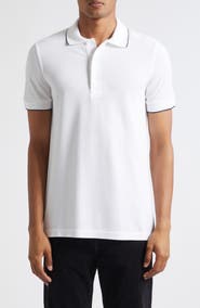 TOM FORD Tipped Lyocell & Cotton Piqué Polo