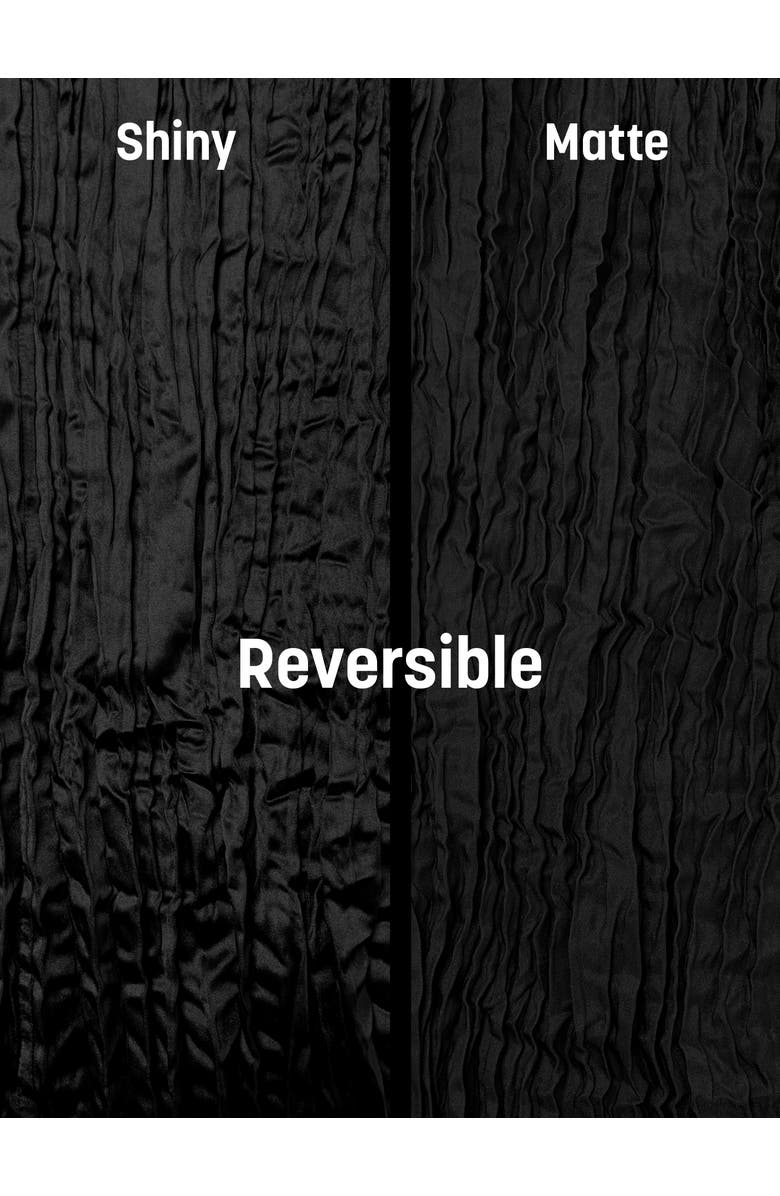 BAACAL Lynda Reversible Satin Pleated Dress, Alternate, color, Black