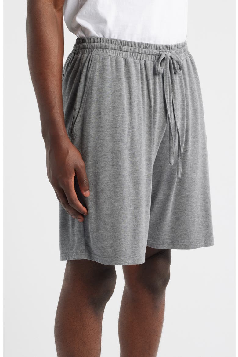 Moonlight Modal Blend Drawstring Lounge Shorts, Alternate, color, GREY DARK HEATHER