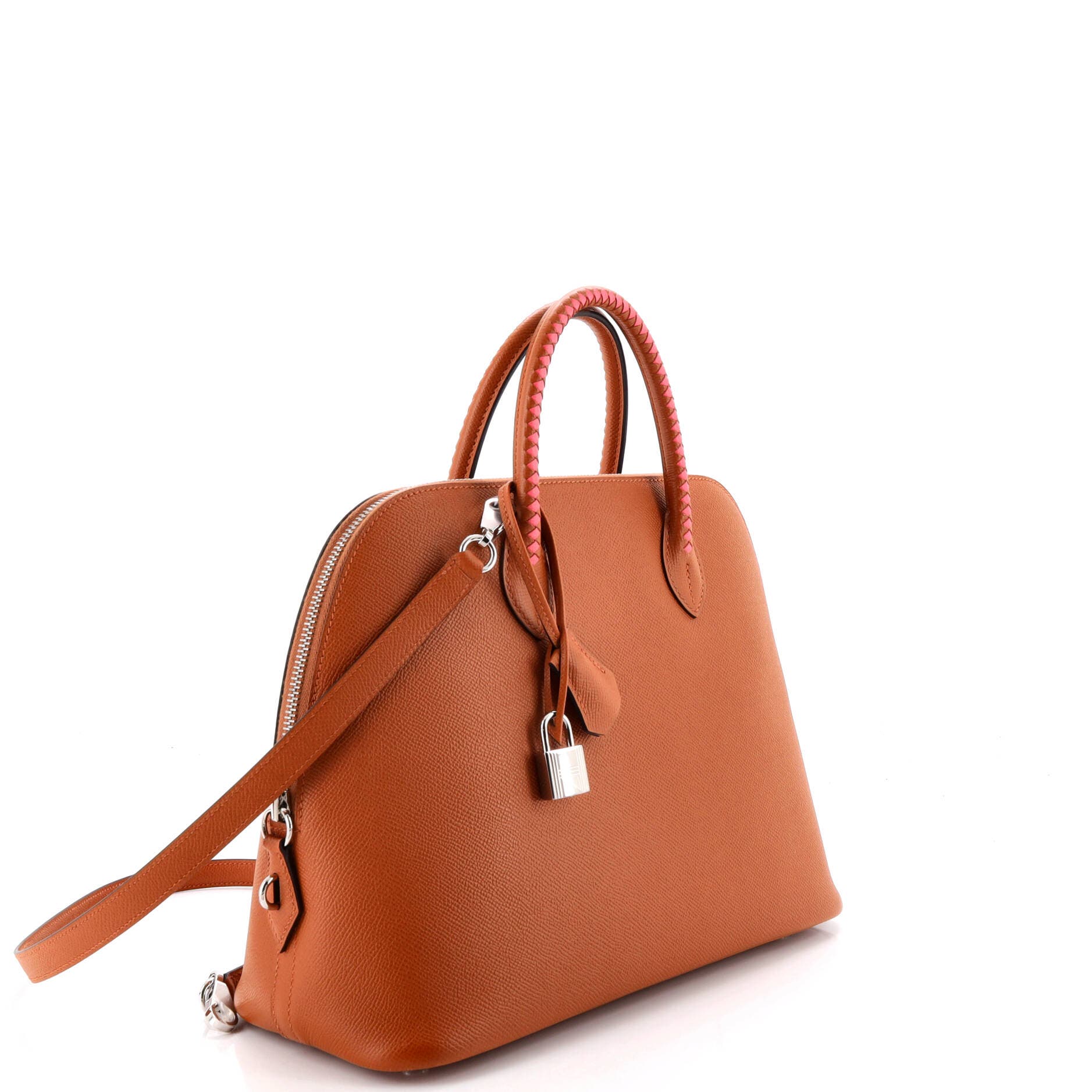 Pre-Owned Hermes Bolide 1923 Bag Tressage Epsom 30, Alternate, color, Tressage-Toffee/Roseazalee
