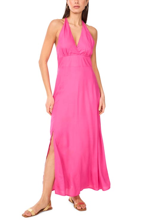 Beaded Halter Maxi Dress