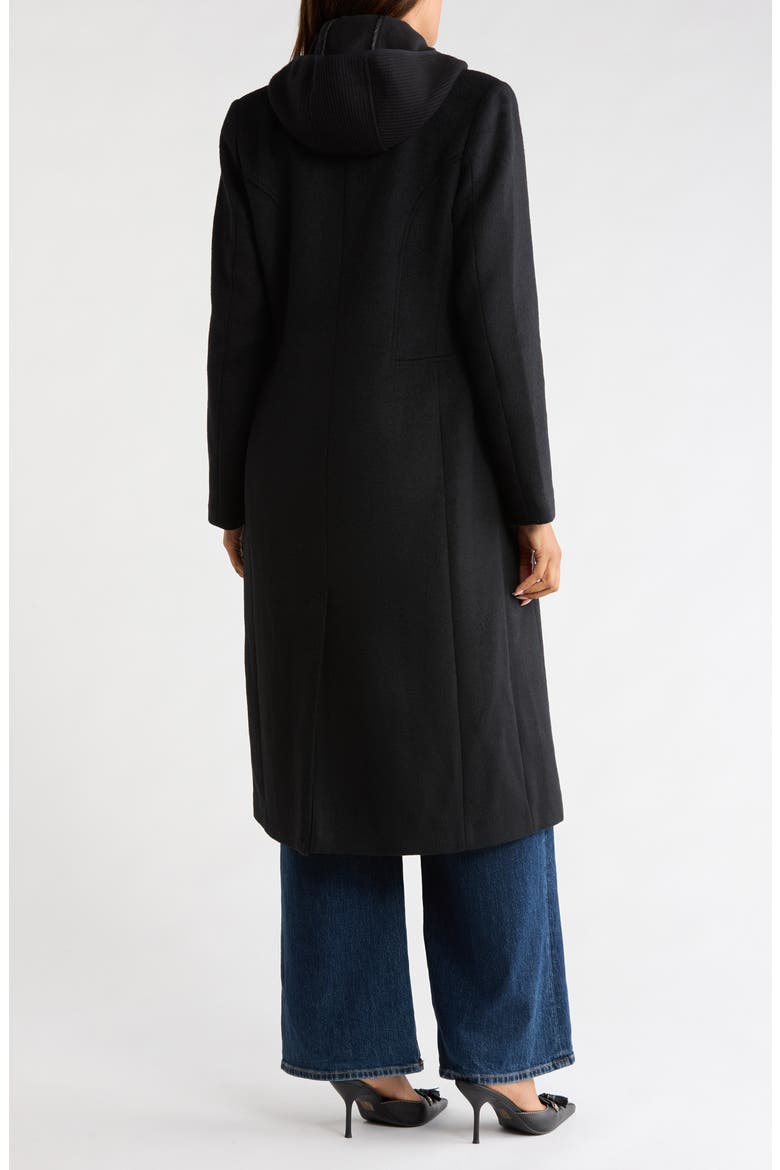 Jacket with Knit Bib, Alternate, color, BLACK