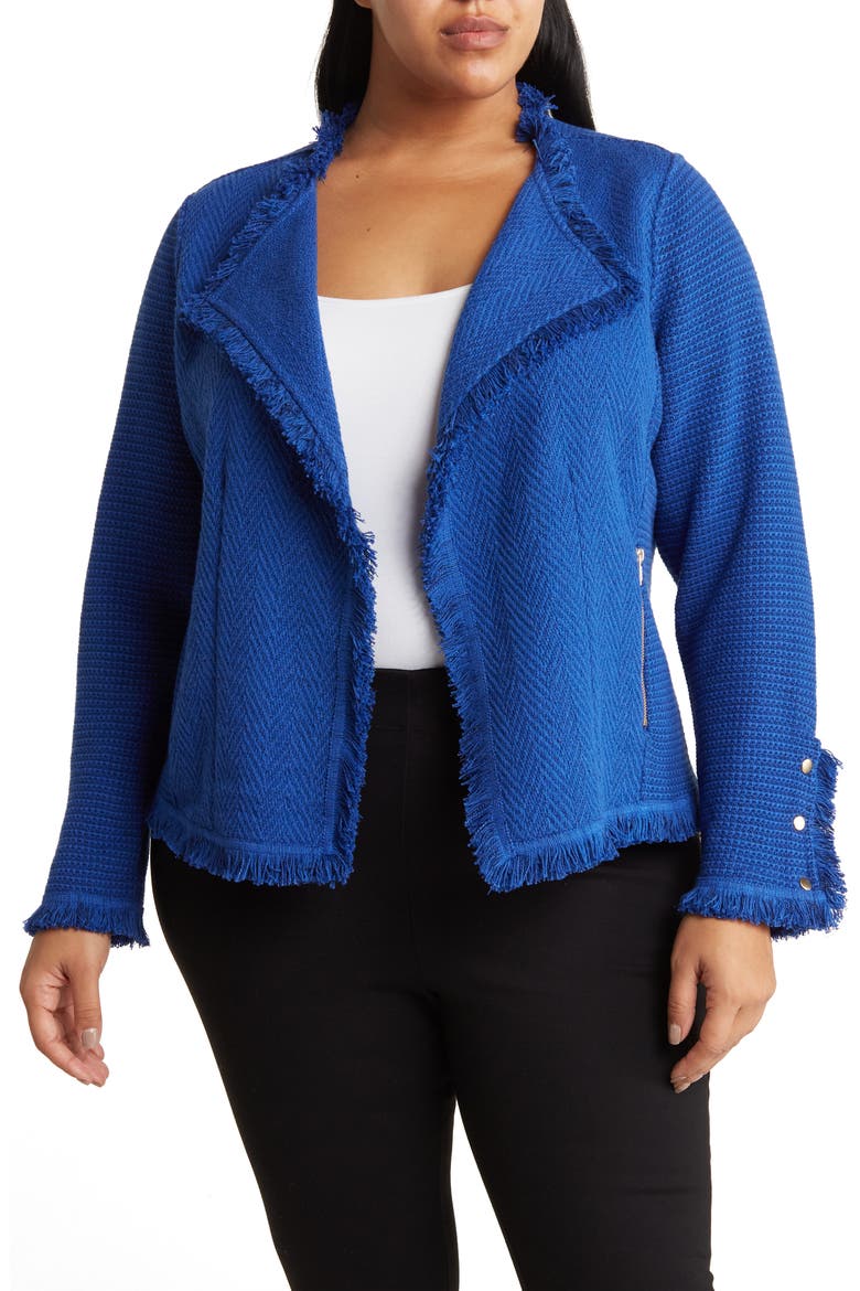 Fringe Mix Jacket, Main, color, MAZARINE