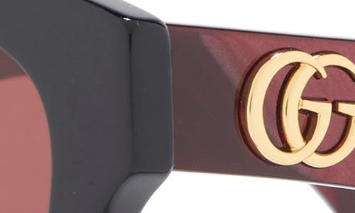 Gucci Core 51mm Cat Eye Sunglasses In Brown