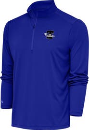 ANTIGUA Men's Antigua Royal Philadelphia Phillies Metallic Tribute Quarter-Zip Top