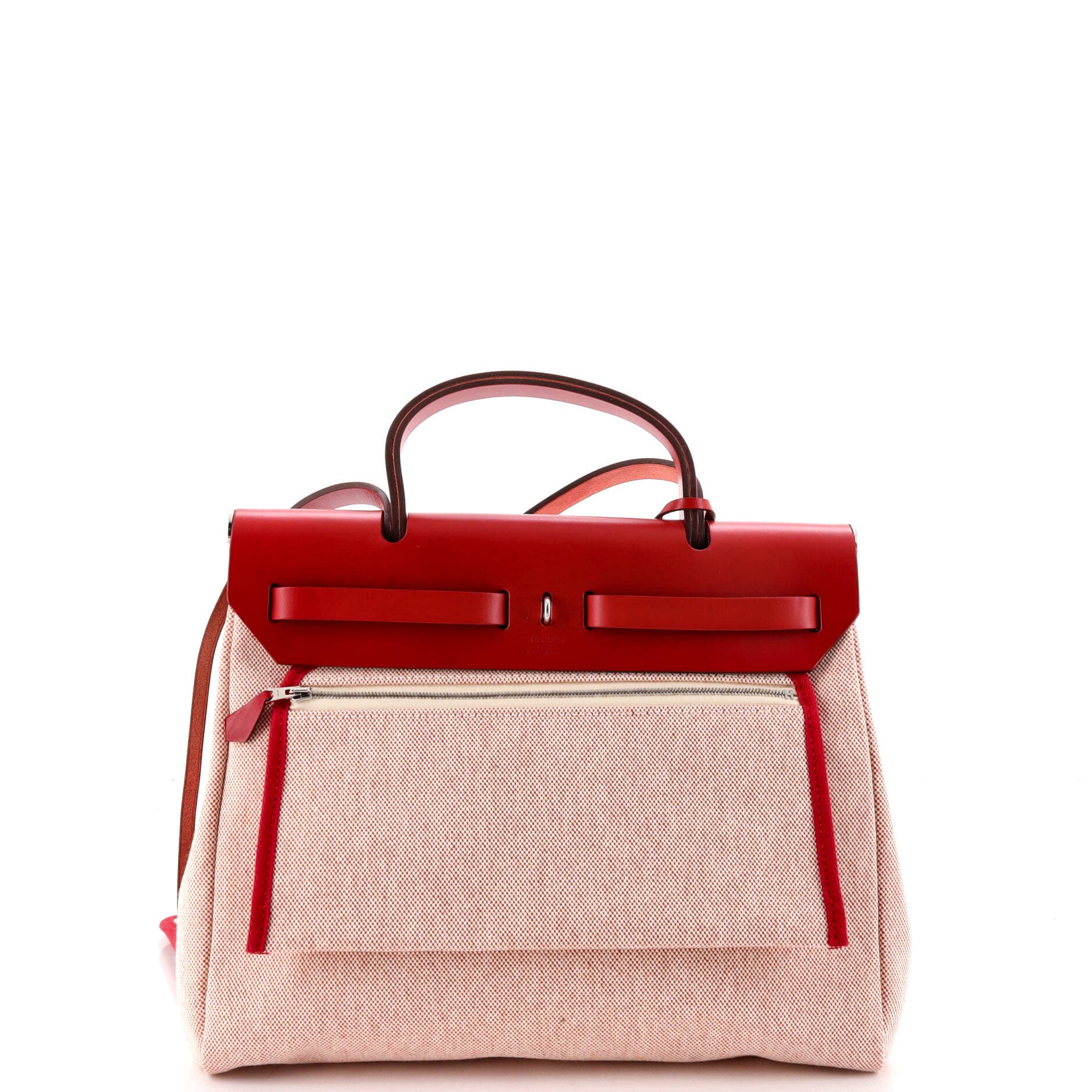 Herbag Zip Pegase Pop Toile and Leather 31, Alternate, color, Red