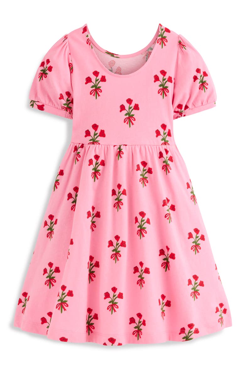 Ballerina Jersey Dress, Alternate, color, BUBBLEGUM PINK POSEY