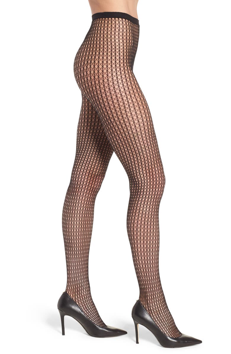 Chelsea28 Mini Geometric Net Tights, Main, color, 