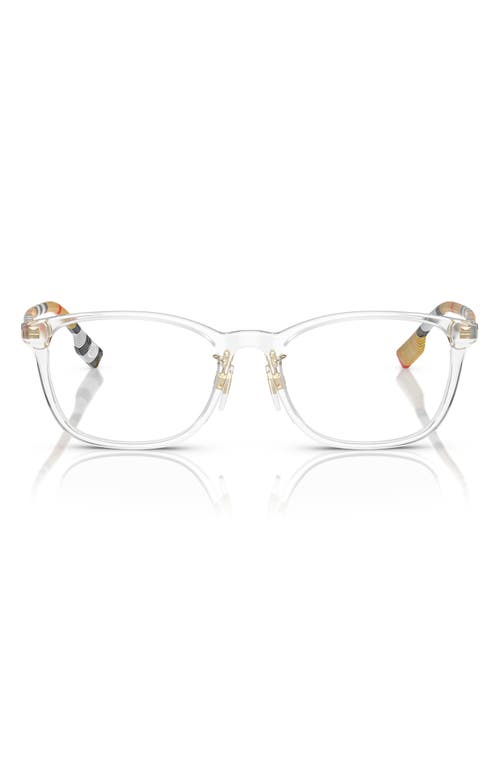 Burberry 53mm Rectangular Optical Glasses In Brown
