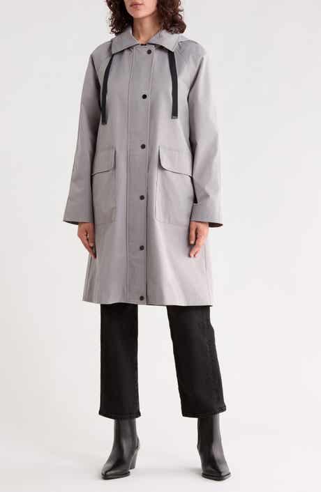 Hooded Long Raincoat