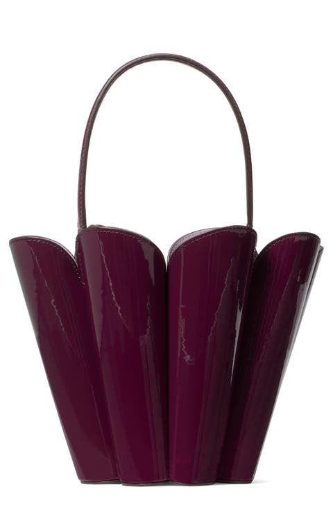 the spade patent leather bucket bag