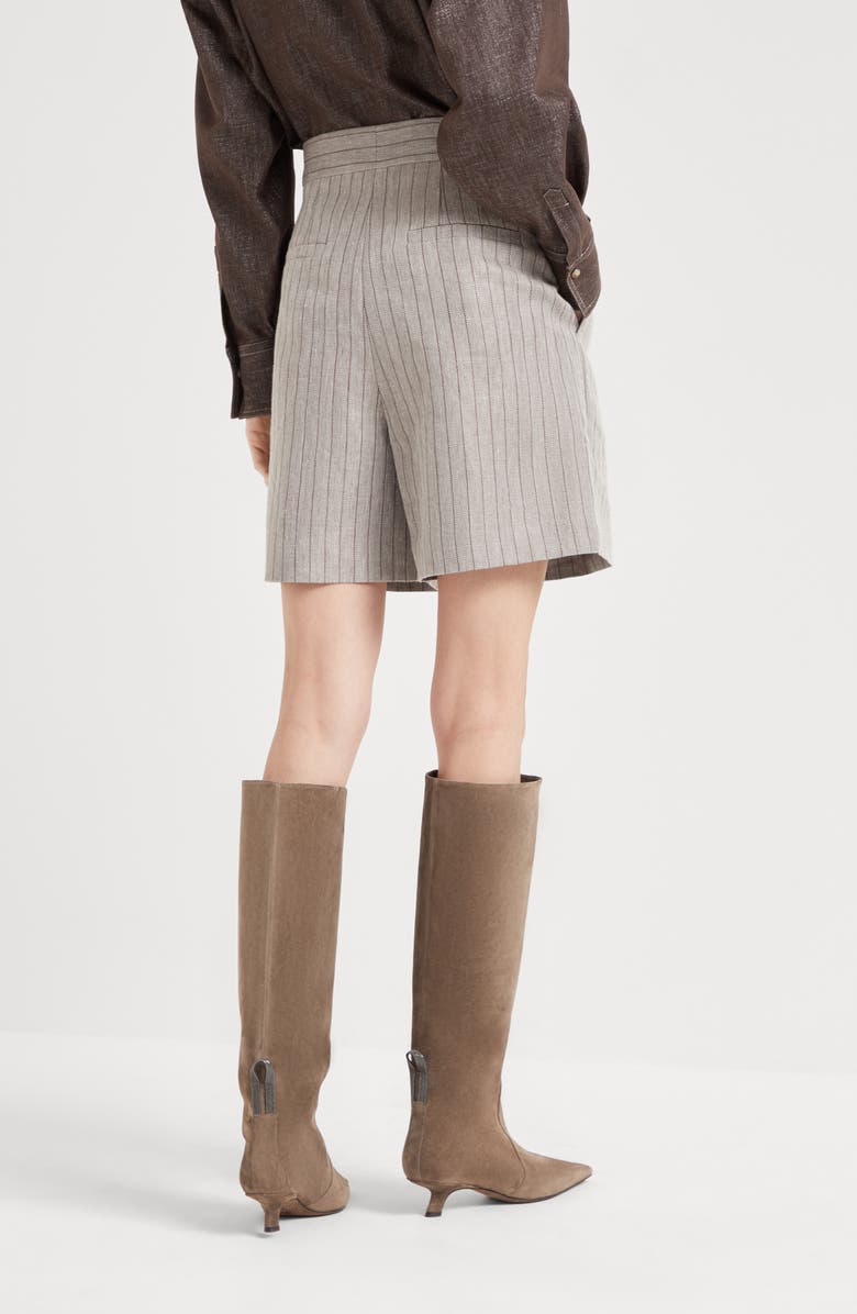 Brunello Cucinelli City Bermuda shorts with monili, Alternate, color, 