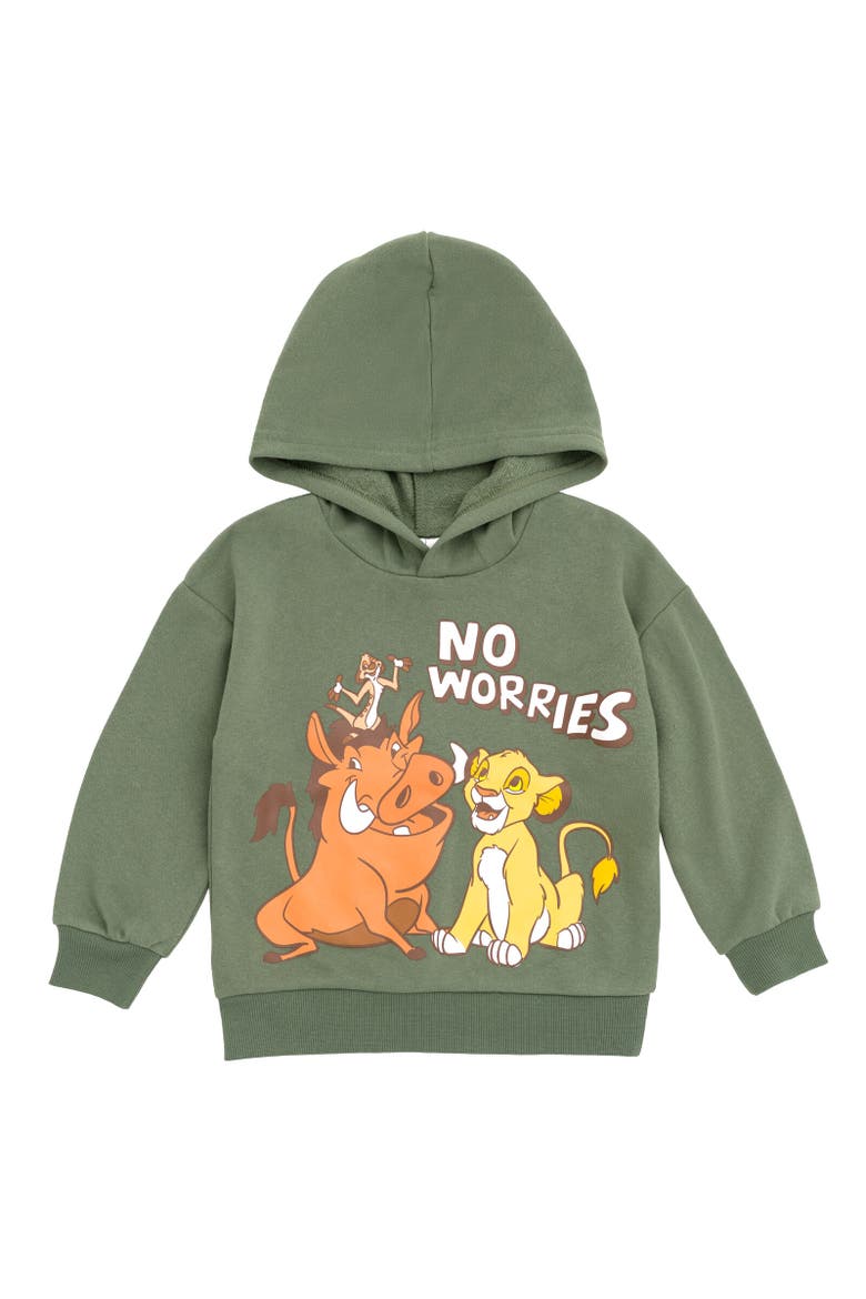 Lion King Simba Fleece Hoodie & Pants Set, Alternate, color, Green