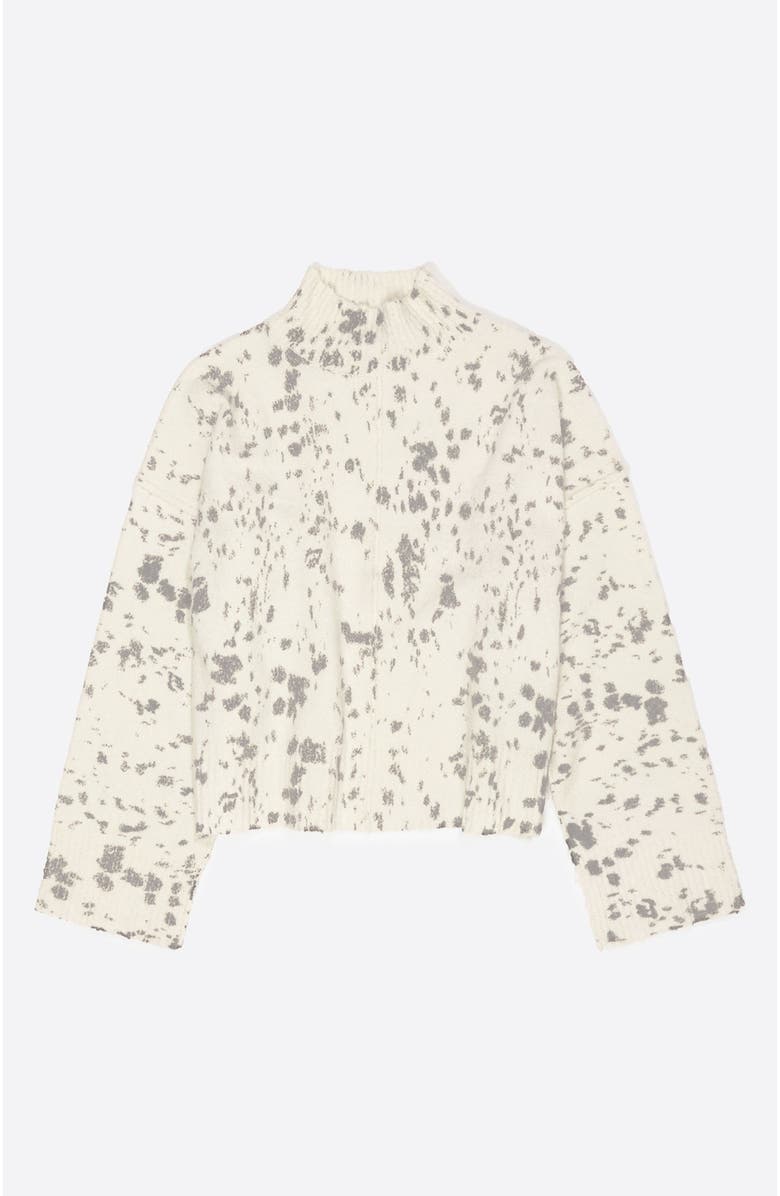 Bimba y Lola Boxy High Neck Sweater, Alternate, color, Lynx Ivory