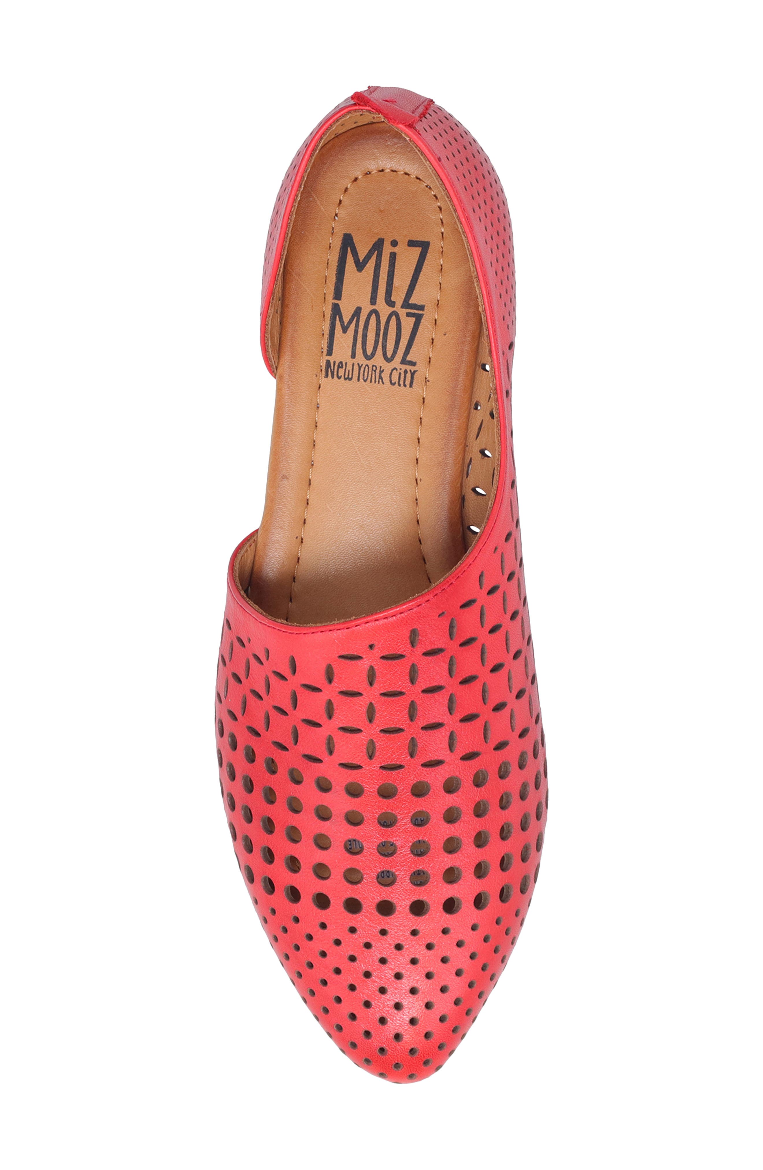 Miz Mooz Gwenna Half d'Orsay Flat, Alternate, color, Scarlet