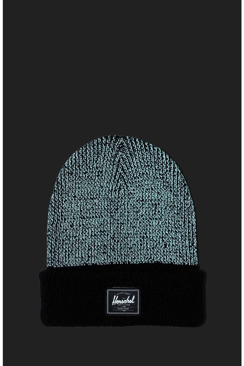 Kids' Elmer Reflective Rib Beanie, Alternate, color, BLACK REFLECTIVE