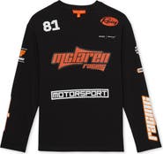 Reiss x McLaren Oval Graphic Long Sleeve T-Shirt