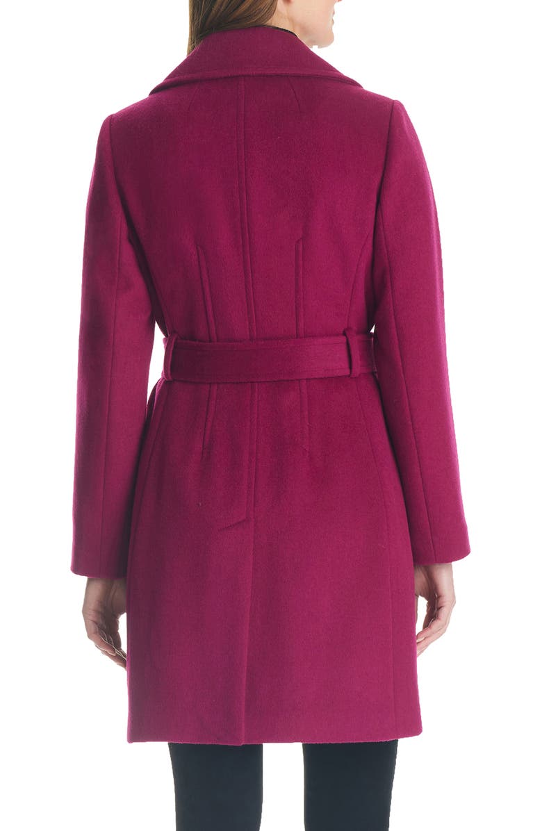 Kate Spade New York wool blend coat, Alternate, color, Majestic Fuchsia