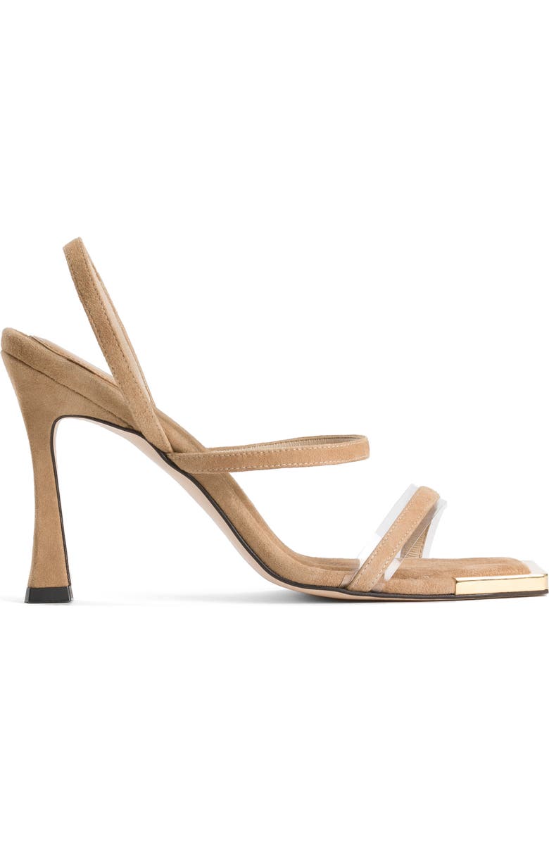 Good American The Standout Square Toe Sandal, Alternate, color,