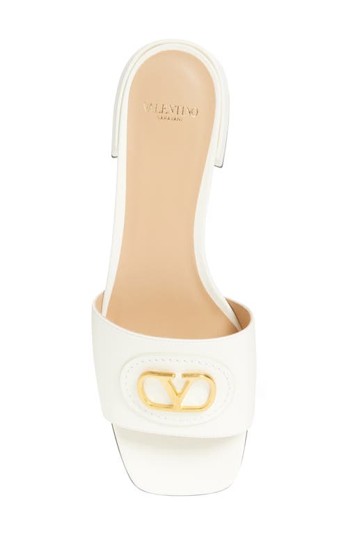 Valentino Garavani Vlogo Signature Slide Sandal In White