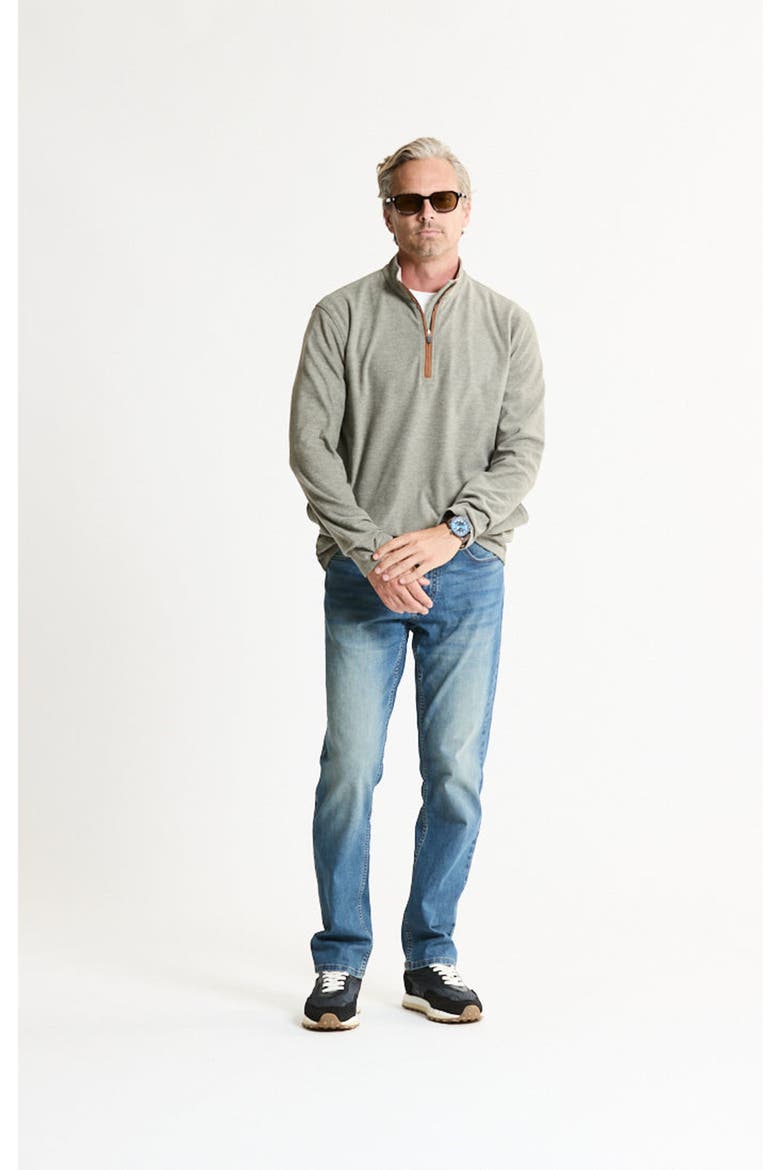 Ultra Soft Heather Pullover Quarter Zip, Alternate, color, OLIVE