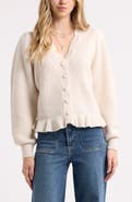 Treasure & Bond Scallop Wool & Cashmere Cardigan