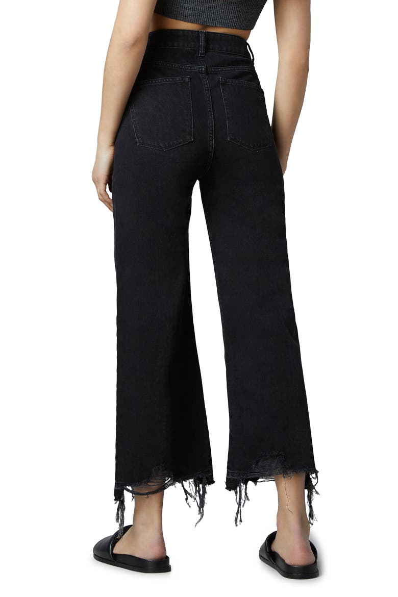 Hepburn High Waist Crop Wide Leg Jeans, Alternate, color, LARK