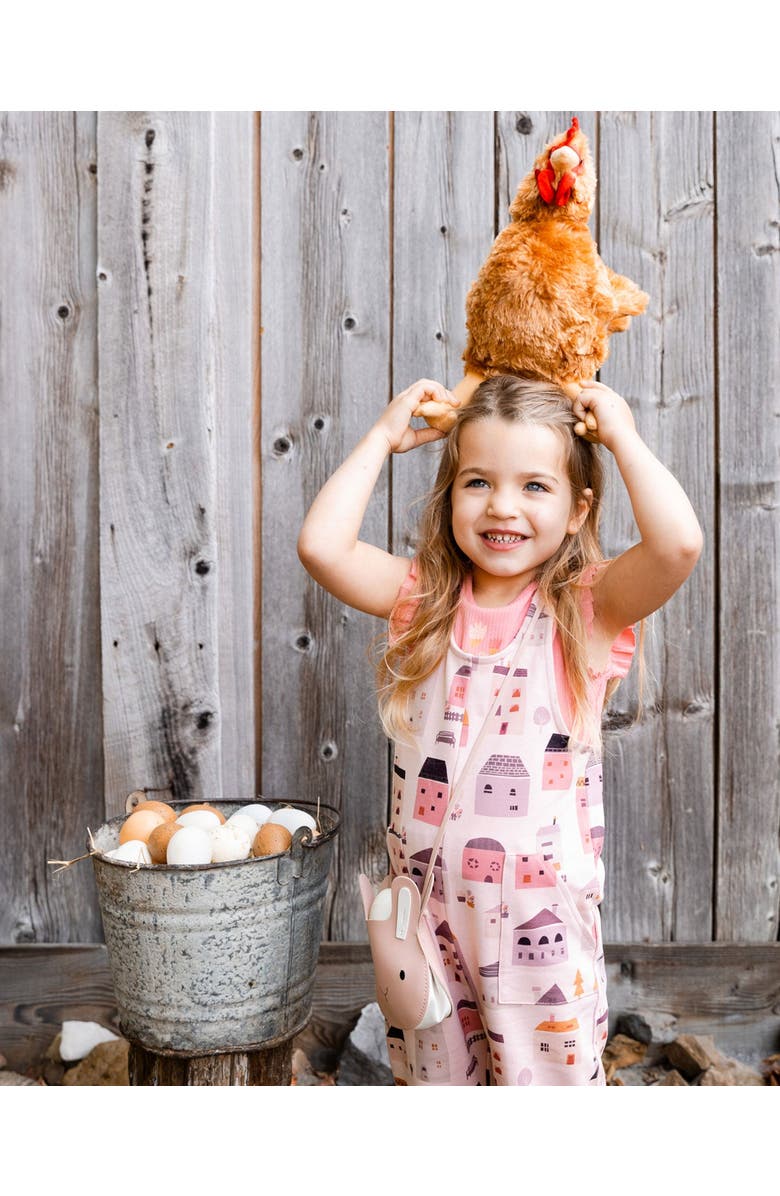 Deux par Deux Girl's Rib Tank Top With Frills Coral Pink, Alternate, color,