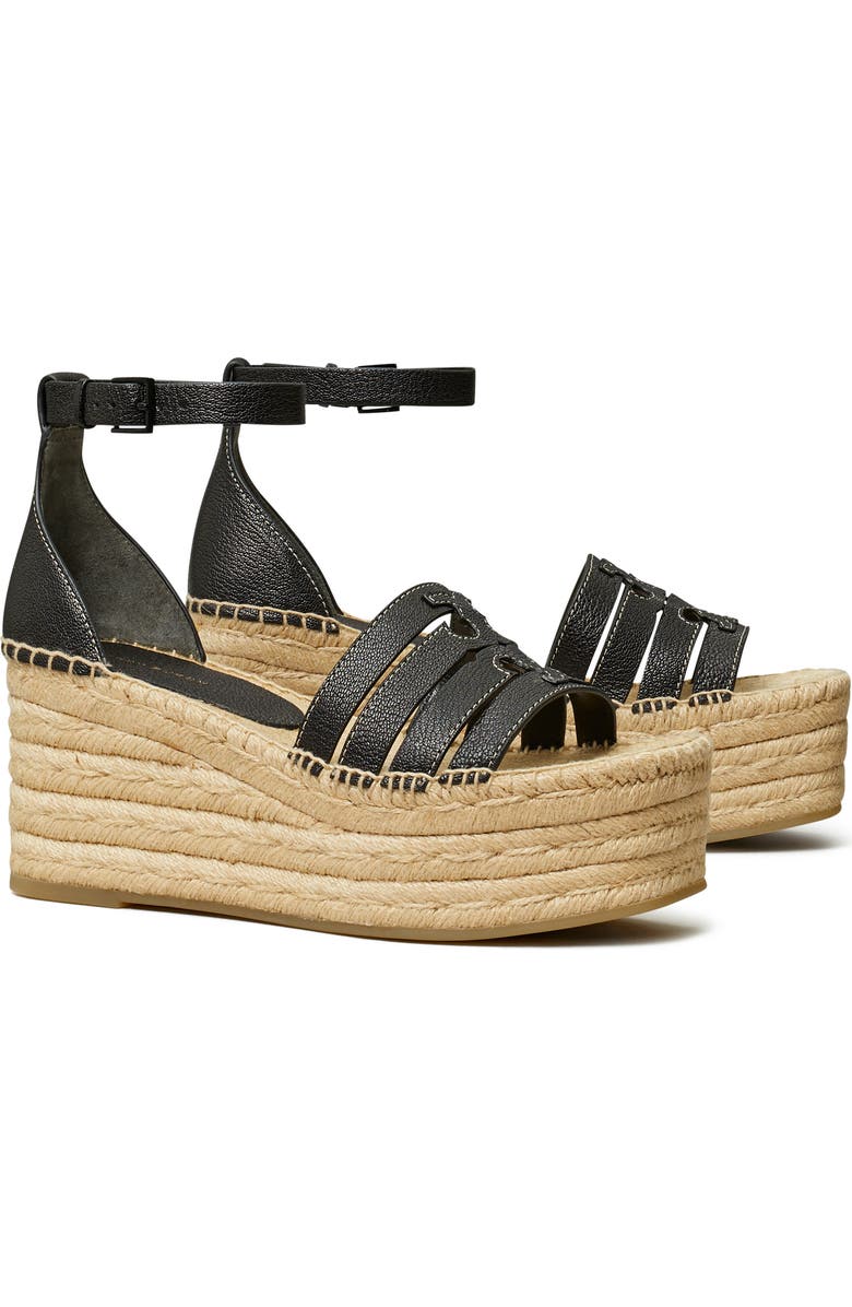 Tory Burch Ines Ankle Strap Espadrille Platform Wedge Sandal, Main, color,