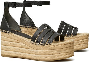 レザー送料関税込み★Tory Burch★INES ESPADRILLE WEDGE SANDAL Ines Espadrille Wedge: Women's Designer Espadrilles | Tory Burch