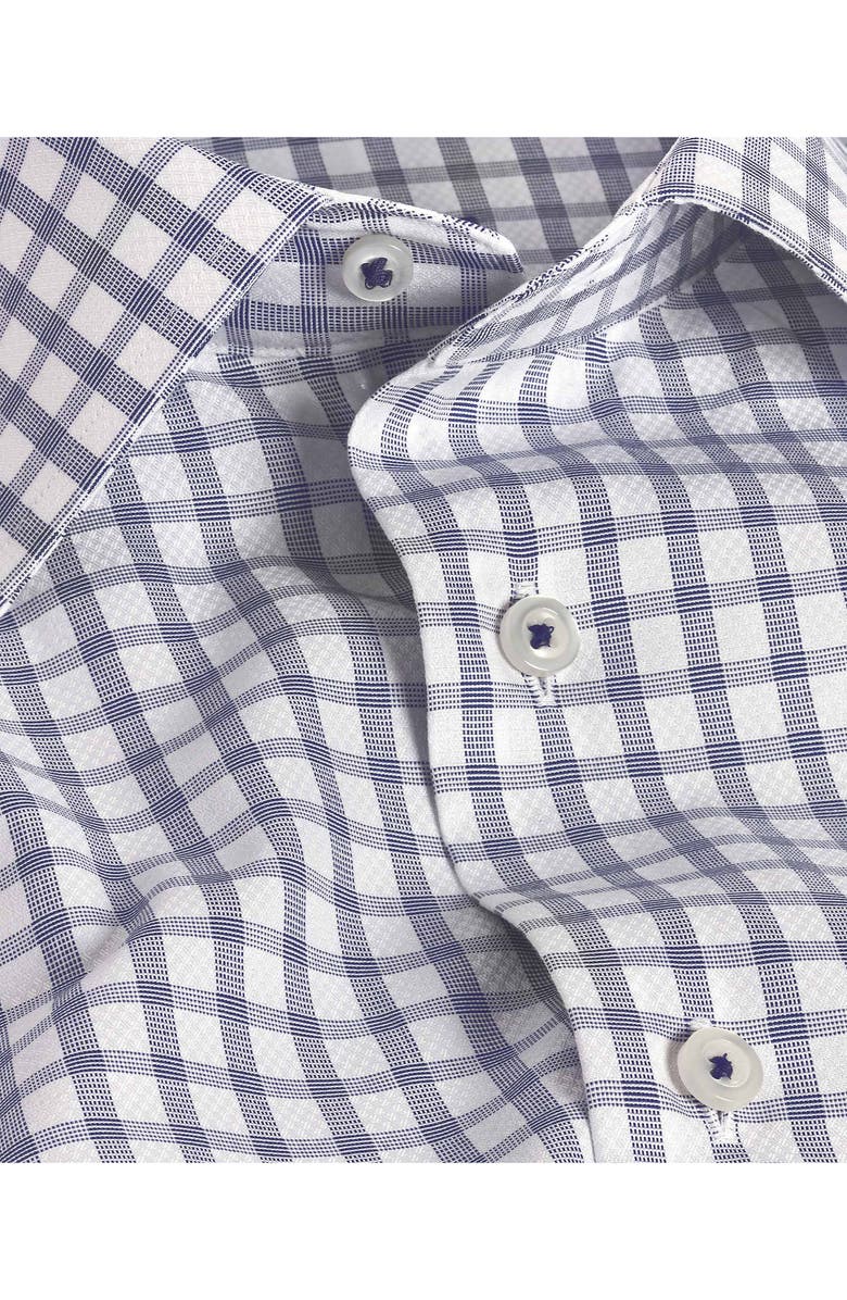 David Donahue Trim Fit Dobby Check Dress Shirt, Alternate, color, 