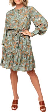 GIBSONLOOK Floral Long Sleeve Dress