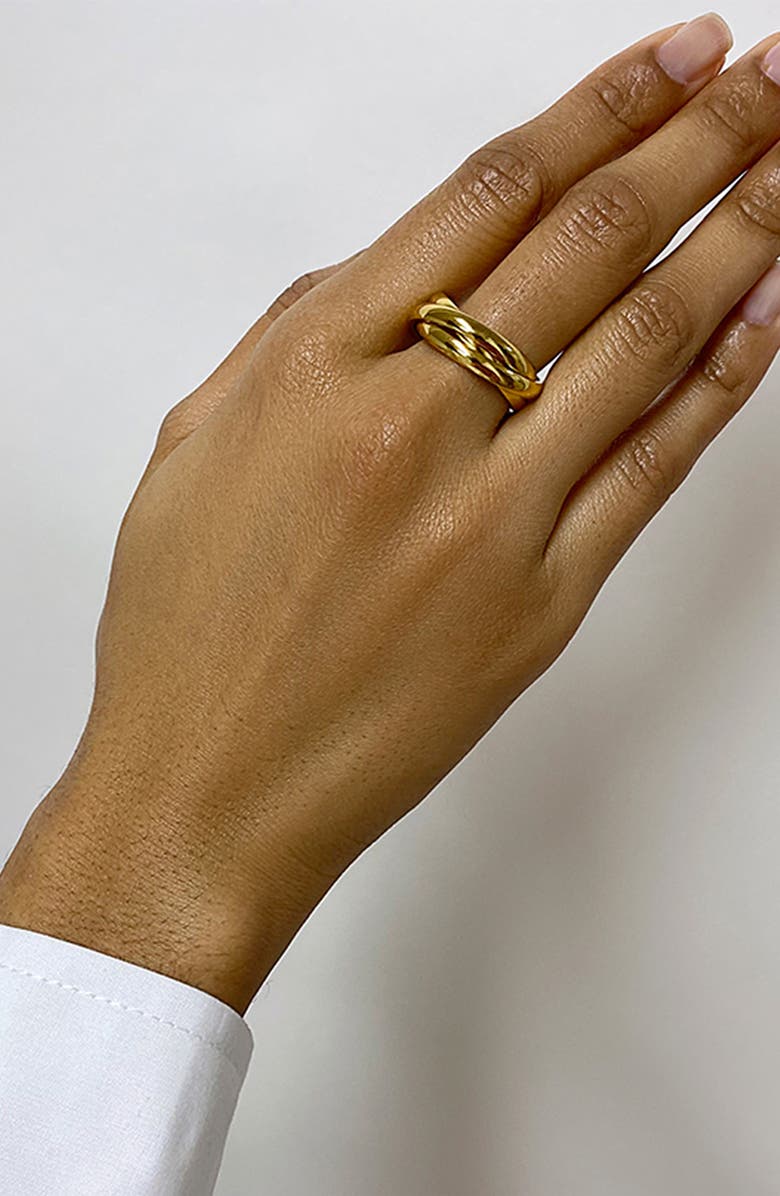 Adornia Interlinked Ring, Alternate, color, Yellow