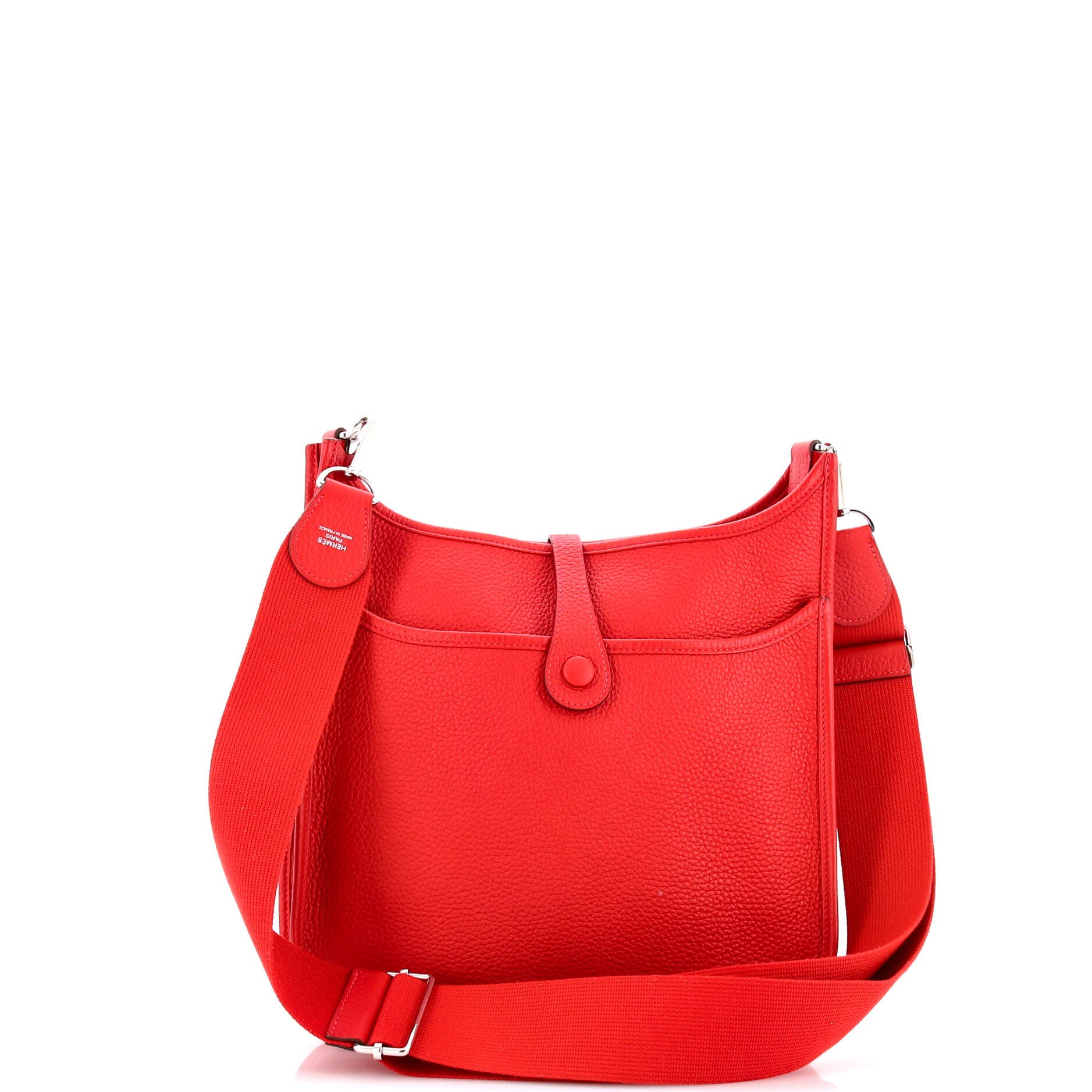Pre-Owned Hermes Evelyne Bag Gen III Clemence PM, Alternate, color, Rouge Casaque