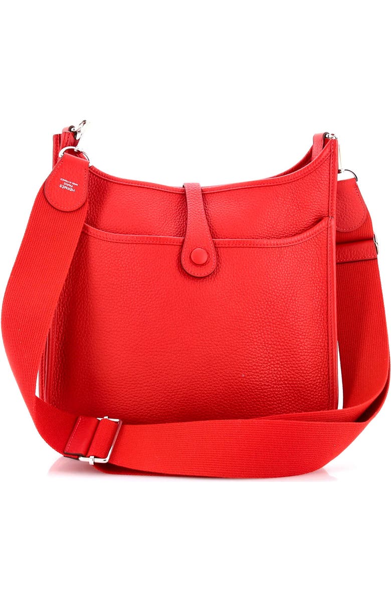 Pre-Owned Hermes Evelyne Bag Gen III Clemence PM, Alternate, color, Rouge Casaque