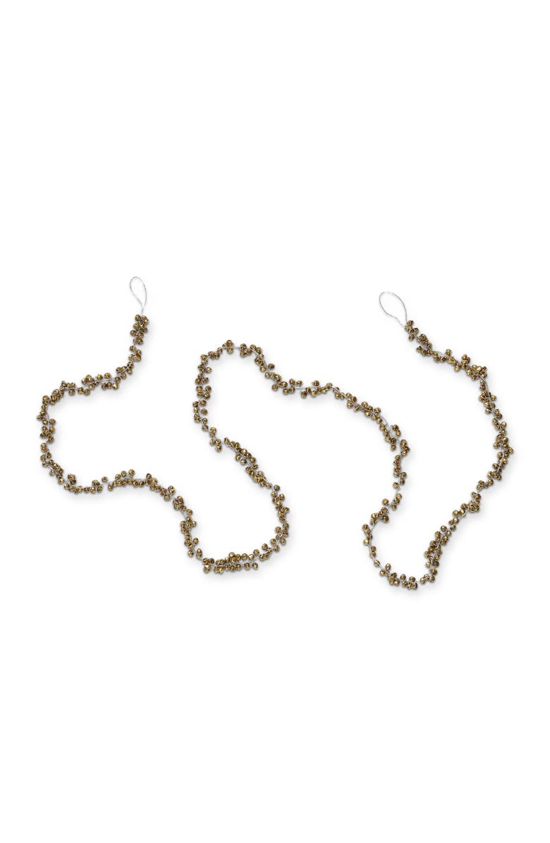 tag Jingle Bell Garland Decorative Wall Hanging Antique Gold, Main, color, Gold