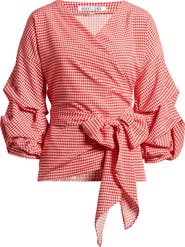 NIKKI LUND Anna Tie Waist Wrap Top