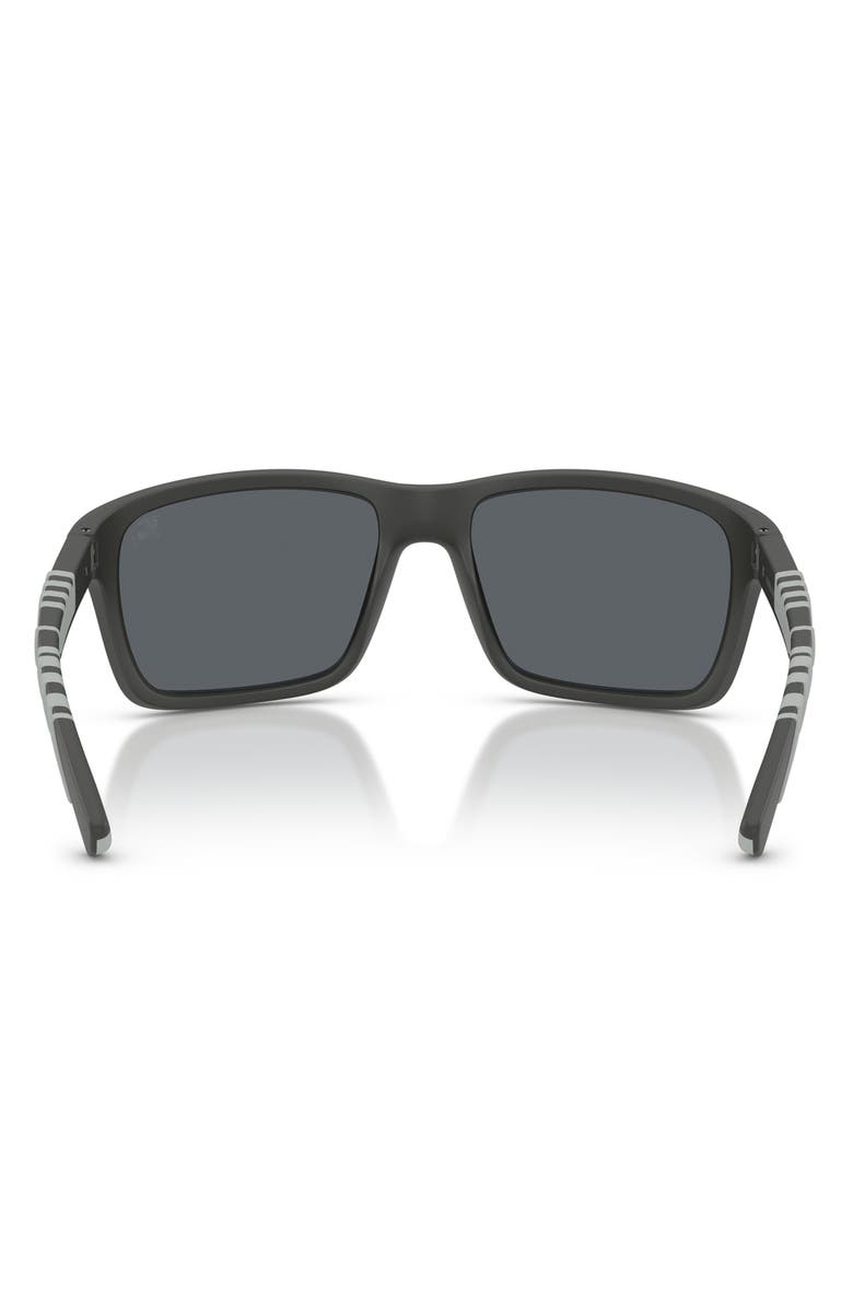 Burberry 60mm Rectangle Sunglasses, Alternate, color, Matte Grey / Dark Blue Blue