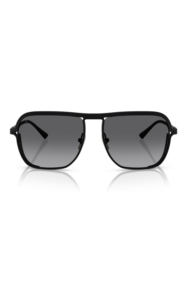59mm Square Sunglasses, Main, color, BLACK / GREY GRADIENT POLAR
