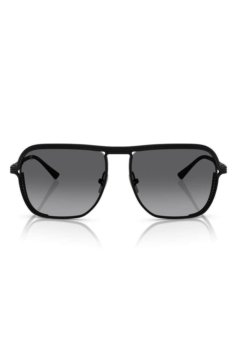 Scuderia Ferrari 59mm Square Sunglasses, Main, color, Black / Grey Gradient Polar