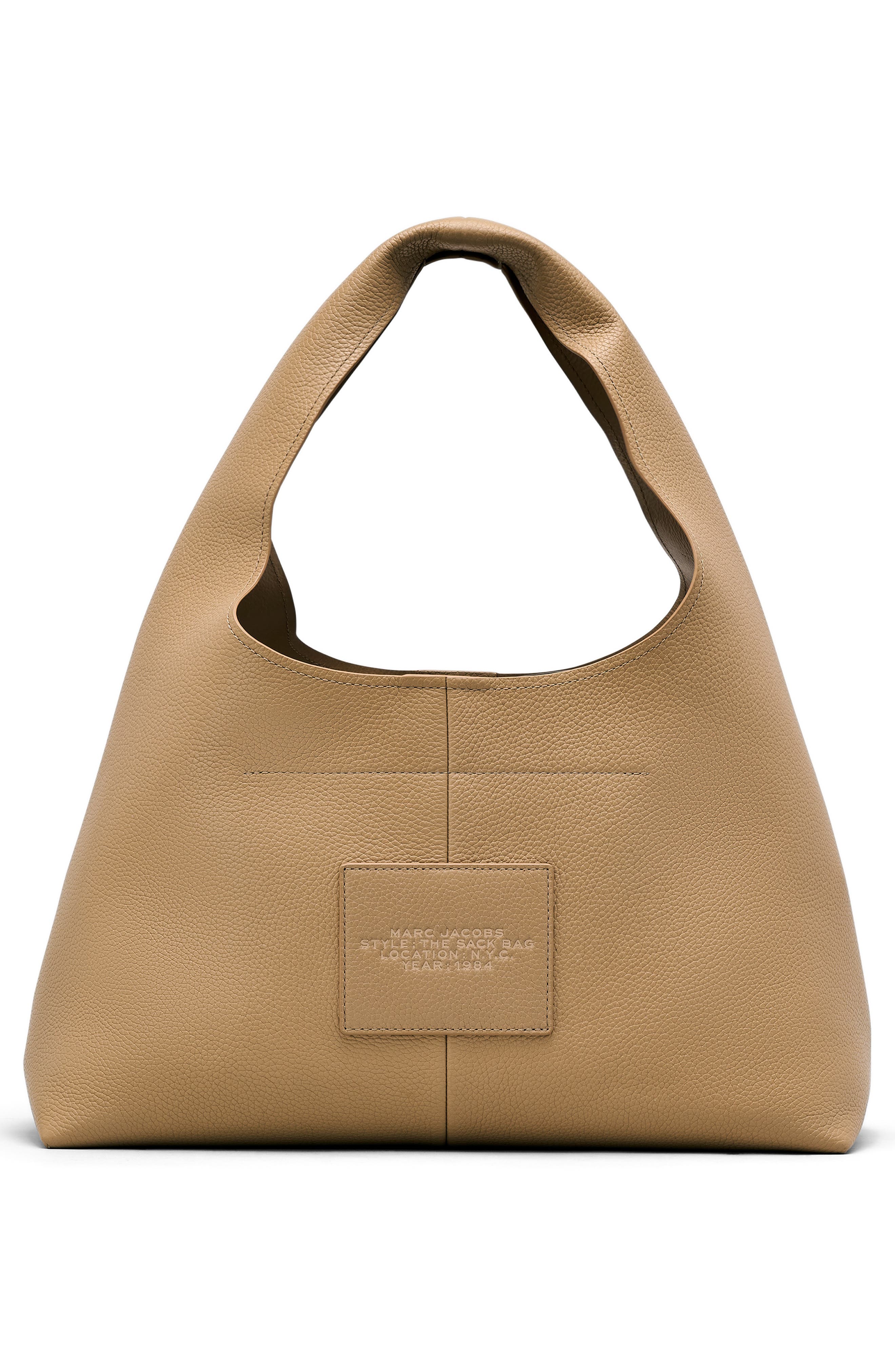 The Leather Sack Bag, Alternate, color, CAMEL